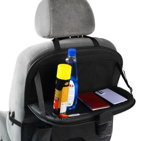 Organizer on the back of the seat 62 × 44 cm, leather, black-2