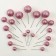 Set for decoration "beads", set 20 pcs, pink color