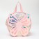 Baby backpack on a zipper, light pink color