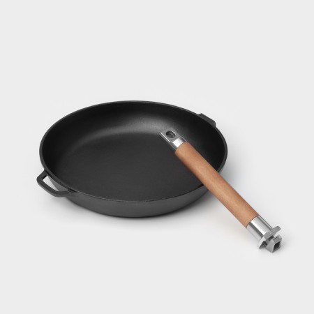Cast iron pan Wild Kitchen, D = 26 cm, shoulder blade and sponge in the kit-4