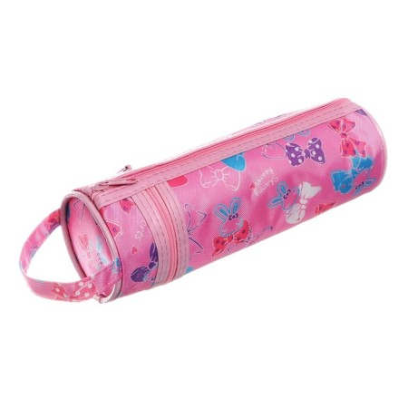 Penal - school tube, on the zipper "bows" pink-1