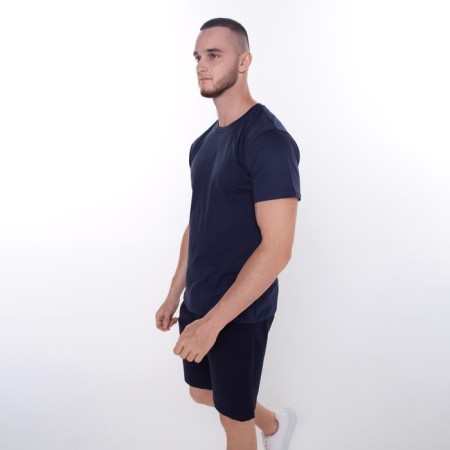 Male T-shirt, dark blue color, size 48-1