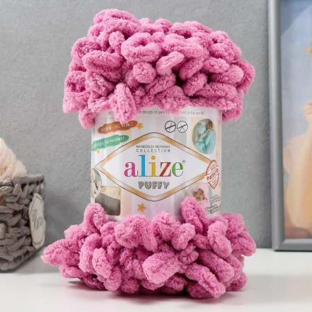 Yarn "Puffy" 100 % micropoliester 9m/100g (98 T. Rozov)