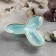Menzhitsa ceramic 3 cells "sapphire", 17 × 3.5 cm, blue color