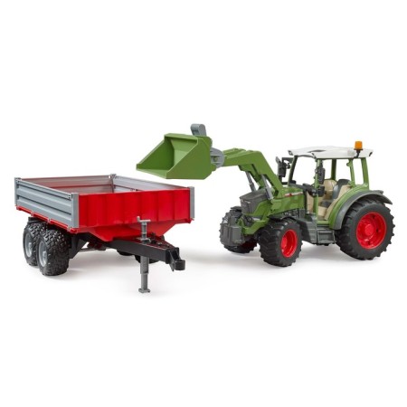 Tractor Bruder Fendt Vario 211 with trailer and loader-4