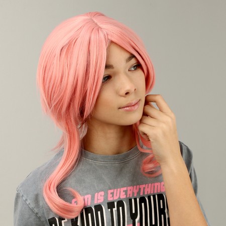 Carnival wig "anime" pink color-2