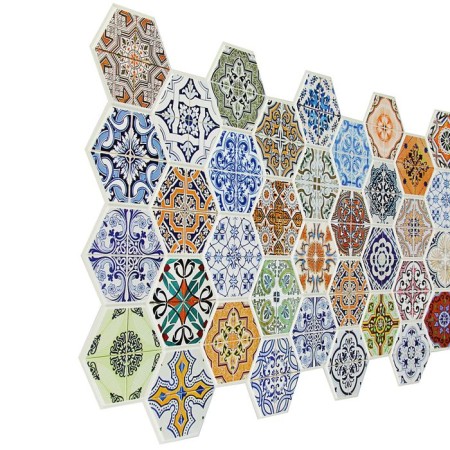 PVC panel faceted hexagon patchwork 973*492-2