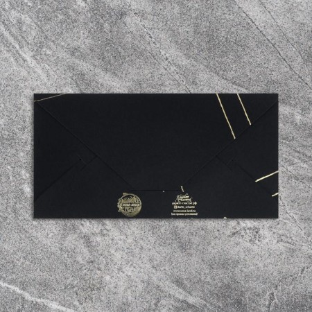 Bant's money envelope, on black craft, embossing, 16.5 x 8 cm-1