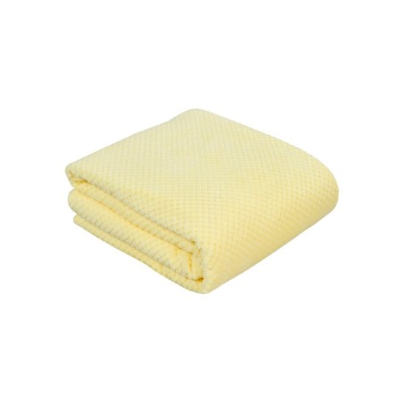 Mimosa plaid, size 200x220 cm, yellow color-2