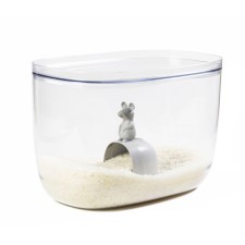 Container with a measured spoon Qualy Lucky Mouse, 7 L