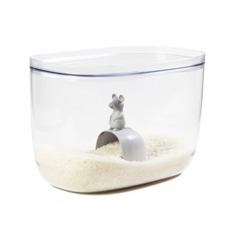 Container with a measured spoon Qualy Lucky Mouse, 7 L