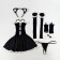 Carnival set My Secret (ears+ chocker+ dress+ mittens+ stockings)