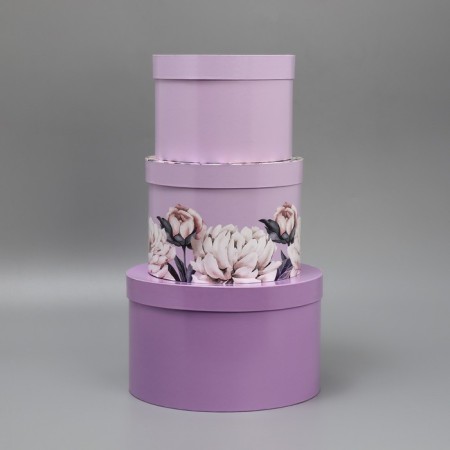 Set of hats 3 in 1, gift packaging, Lavender, 18 x 18 x 13–25 x 25 x 15 cm-5
