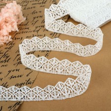 Lace Hipure, 30 mm × 9 ± 0.5 m, white color