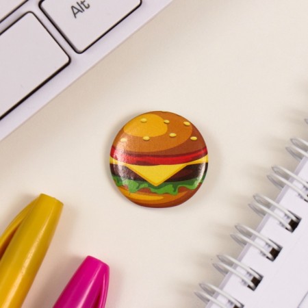 Icons sunset set 3 pcs d = 25 mm "fast food" 7x7 cm-3