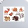 Tattoo on the body color "Funny animals" 11.5x8 cm mix