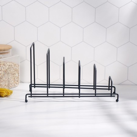 Cover stand for 5 objects of the share, 28.5 × 12.5 × 16.5 cm, black color-1