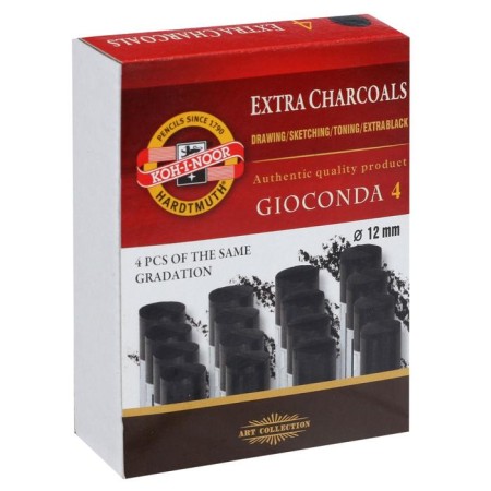 Coal Natural Set KOH-I-NOOR GIOCONDA, 12.0 mm, 4 pieces of different hardness-1