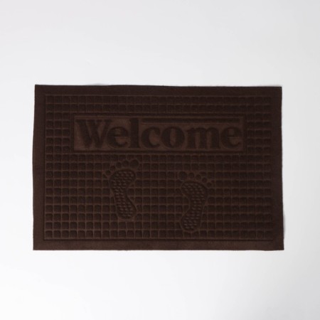 Walker -shaped mature rug without edging the “Welcome Figure”, 40 × 60 cm, color mix-3