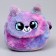 Children's fur bag "Rainbow cat", 15x13x3 cm