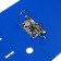 A4, 75 mm, Lamark, PVC, double-sided coating, metal edging, pocket for a spine, collected, blue/blue
