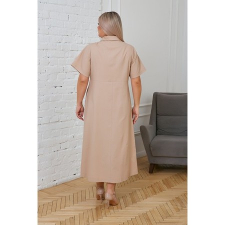 Female dress, size 62, beige color-3