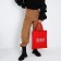 Shoper Bright Emotions, sparkles, without lightning, without lining, red color
