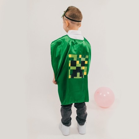 Carnival set "Cube-Mir" raincoat and mask, green-5
