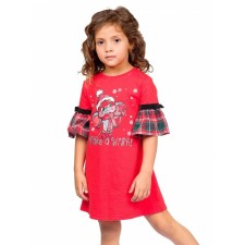 Dress for girls, height 86 cm, red color
