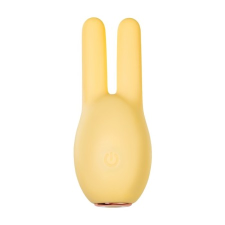 Vibrator "Pitches-Fruits", Mr. Bunny, yellow, silicone, 9.2cm-1