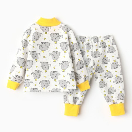 Kit for children (blouse, pants) comb, white/heart, height 56 ​​cm-5