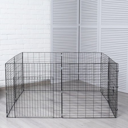 Animal aviary "Pigzon" 8 sections on clips 60 x 60 cm, Sh.p. 37-40 mm, folding, black-1