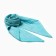 Women's scarf, turquoise color, size 70x70