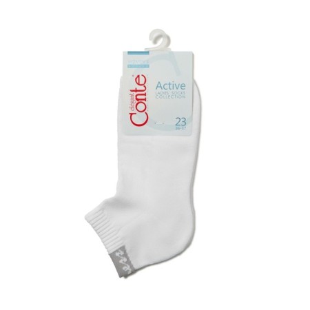 Nosks short women's cotton Conte Elegant Active, size 25, color white-2