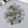 Decor hat for beads Metal "Flower-star" silver G034B503 0.9x1.1 cm