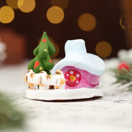 Climb "New Year's hut", Kovrov toy, ceramics