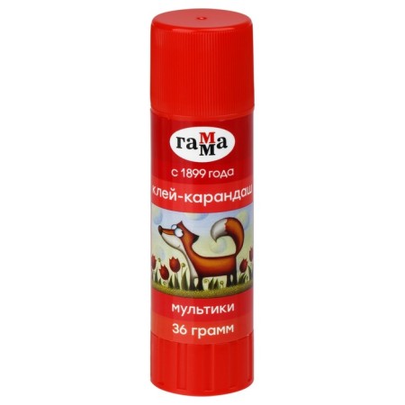 Клей-карандаш ПВП 36г, Гамма "Мультики"-1