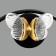 Bra "butterfly" LED 15W 4000k black 26x10x36cm