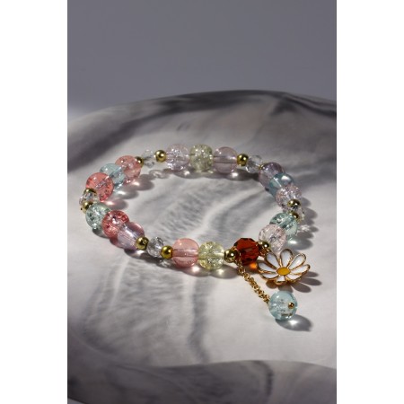 Bracelet "Joy" chamomile, colored in gold, d = 7-4