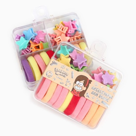 Gift set, hair gum 10 pcs, hairpin crab 10 pcs, gravity farz-1
