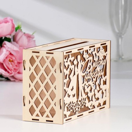 Wedding Bank "Together Forever", wood, assembly, 24x10x16 cm-1
