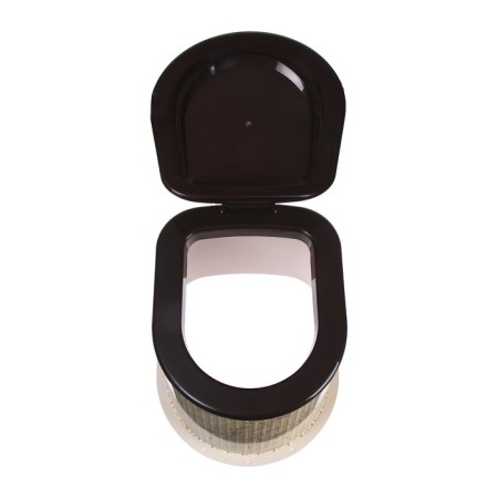 Country toilet, h = 36 cm, without a bottom, with holes for attaching to the floor, beige-4