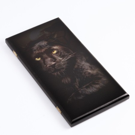 NARDS "Panther", wooden board 50 x 50 cm, with a field for playing checkers-4