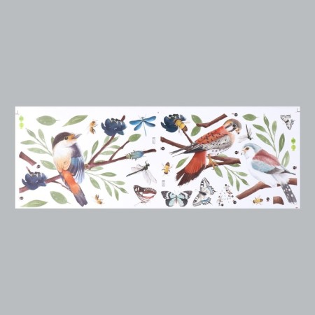 Sticking plastic interior color "Birds on branches" 20x30 cm-1