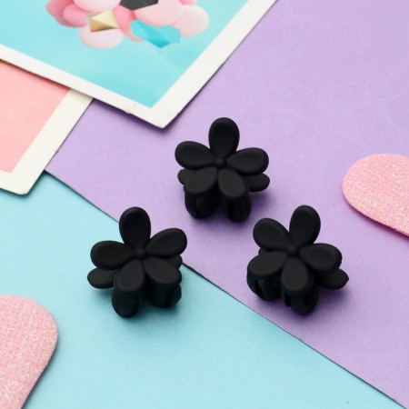 Hair crab "Ariella" (set of 6 pcs) chamomile, 2.5 cm, black-1