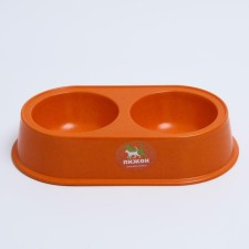 Bamboo double bamboo, 23.5 x 13 x 5 cm, orange