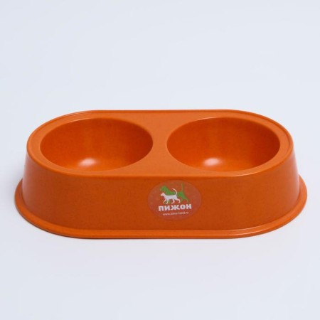 Bamboo double bamboo, 23.5 x 13 x 5 cm, orange