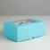 Box for 6 cupcakes with a window, blue, 25 x 17 x 10 cm
