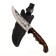 Caucasian knife, tourist "Pecheneg" with scabbard, steel - 40x13, varnished nut, 14 cm