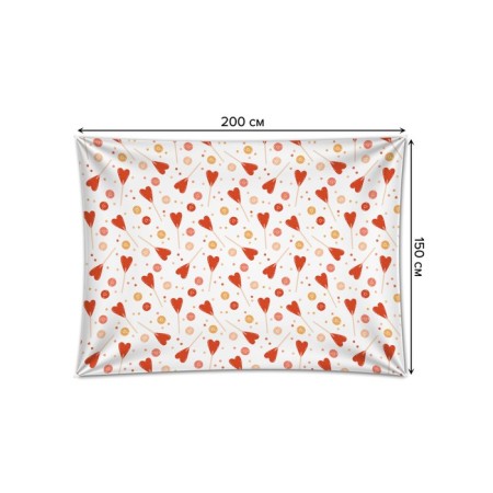 Decorative panel with photo printing "Sweet Heart", horizontal, size 150x200 cm-1